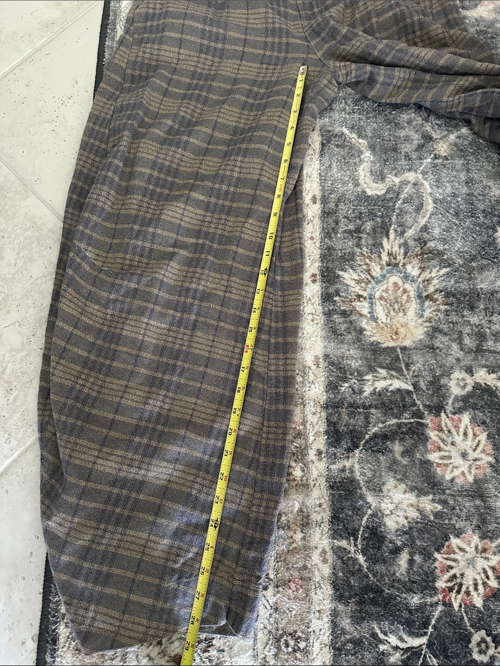 Free People Tegan Barrel Wide Leg Plaid Trousers - Picture 6 of 11